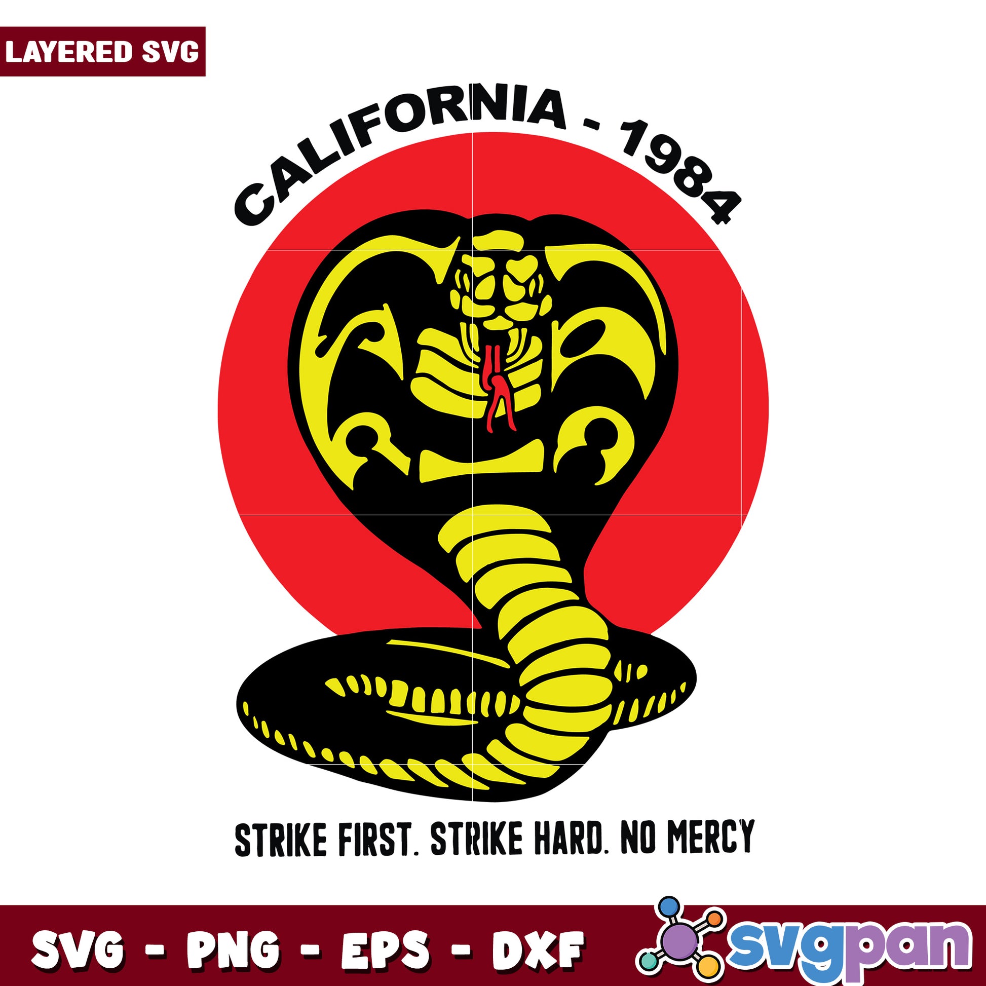 California Cobra 1984 SVG Design, perfect for custom projects