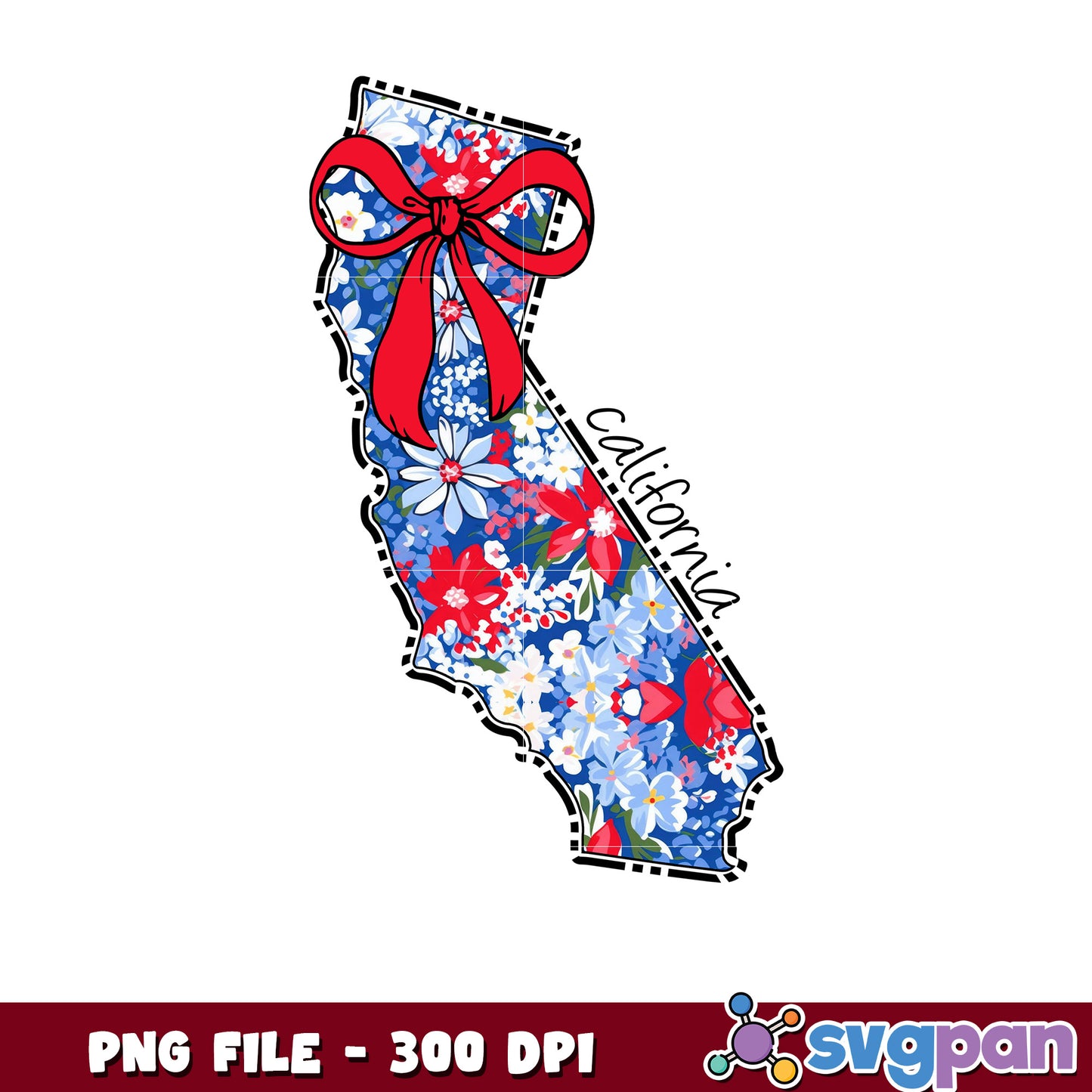 California Floral PNG 300 DPI Download