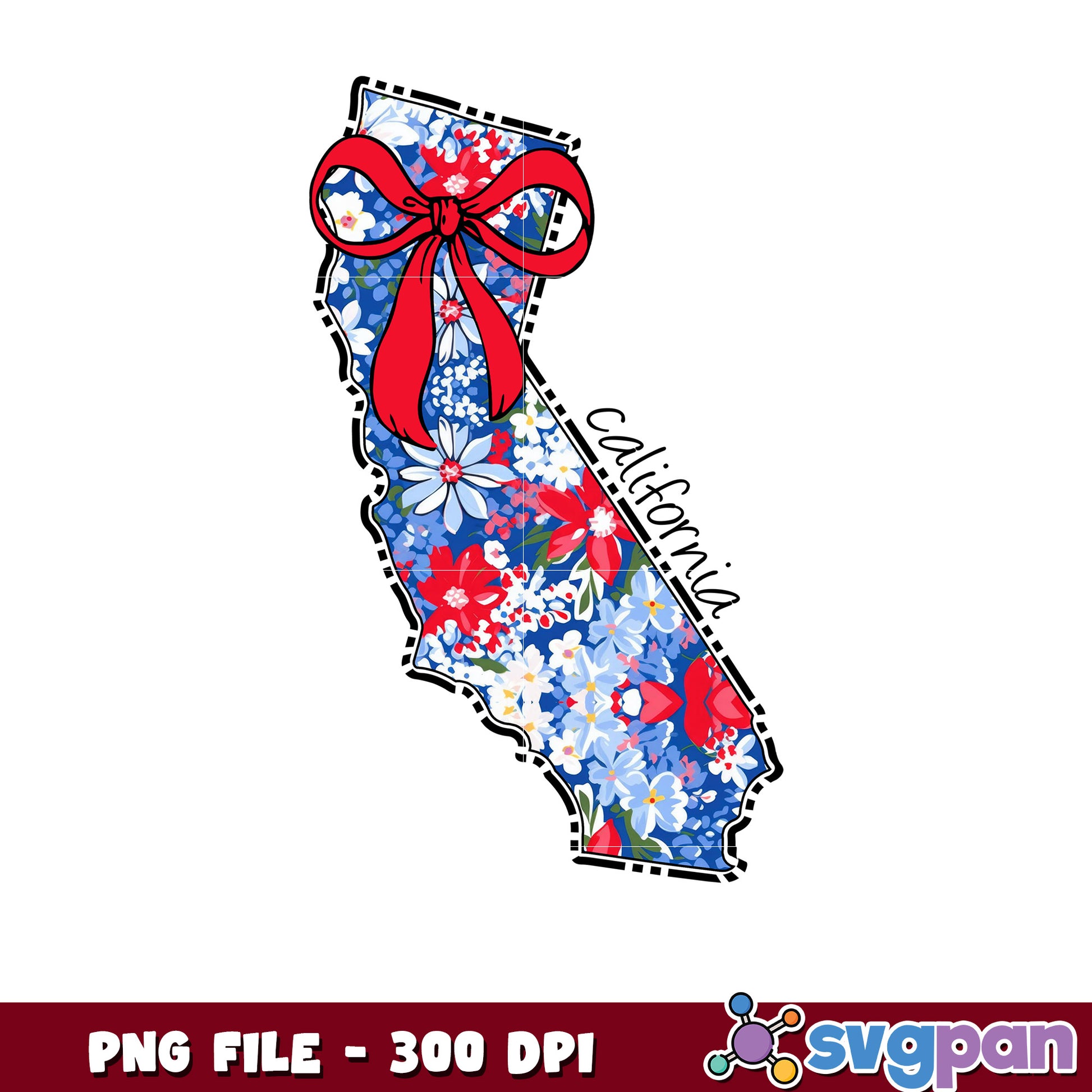 California Floral PNG 300 DPI Download