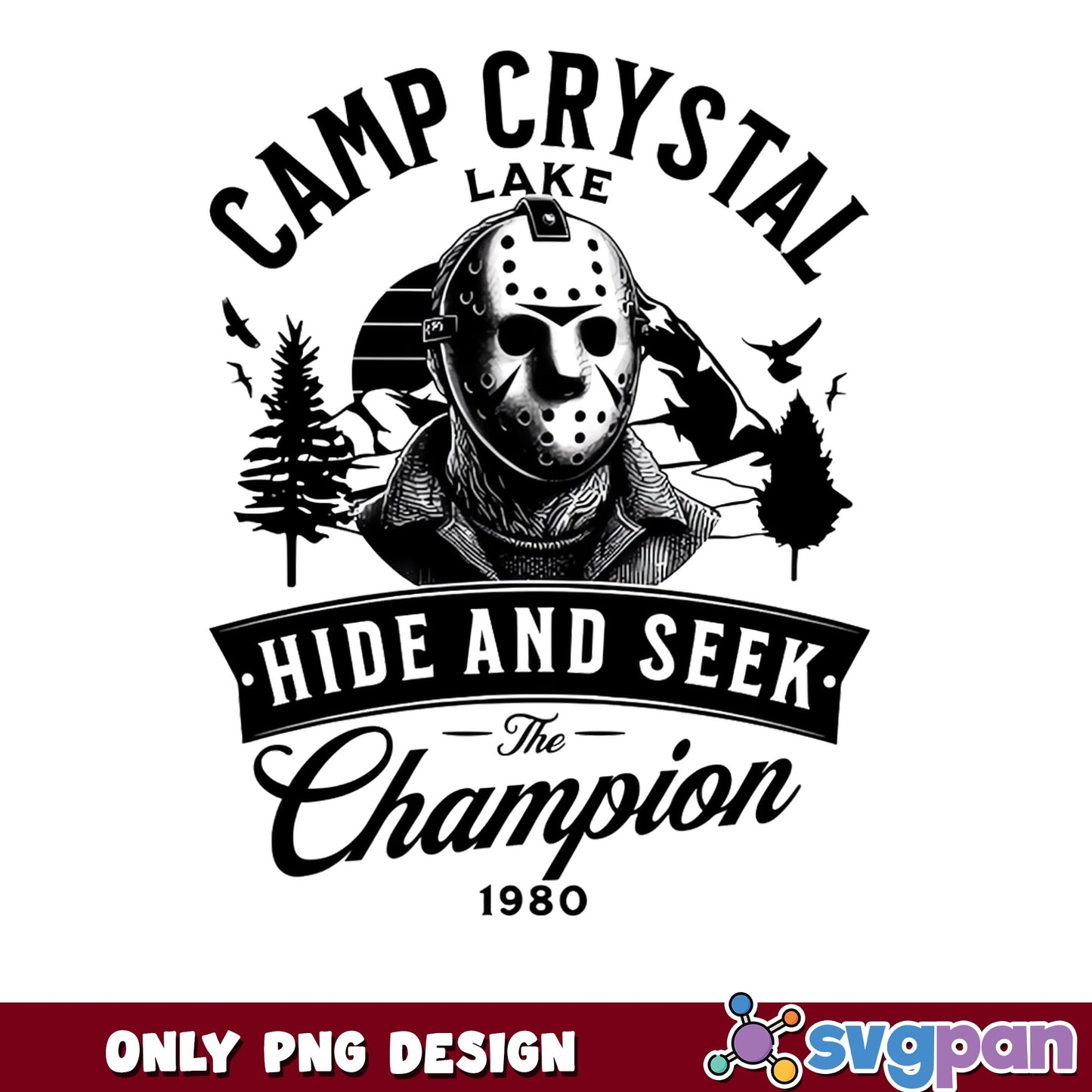 Camp Crystal Lake Hide And Seek Champion PNG, Jason PNG, Halloween PNG