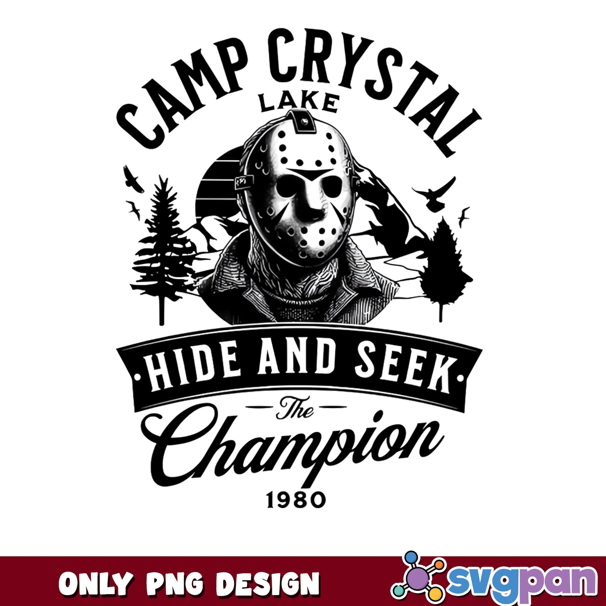 Camp Crystal Lake Hide And Seek Champion PNG, Jason PNG, Halloween PNG