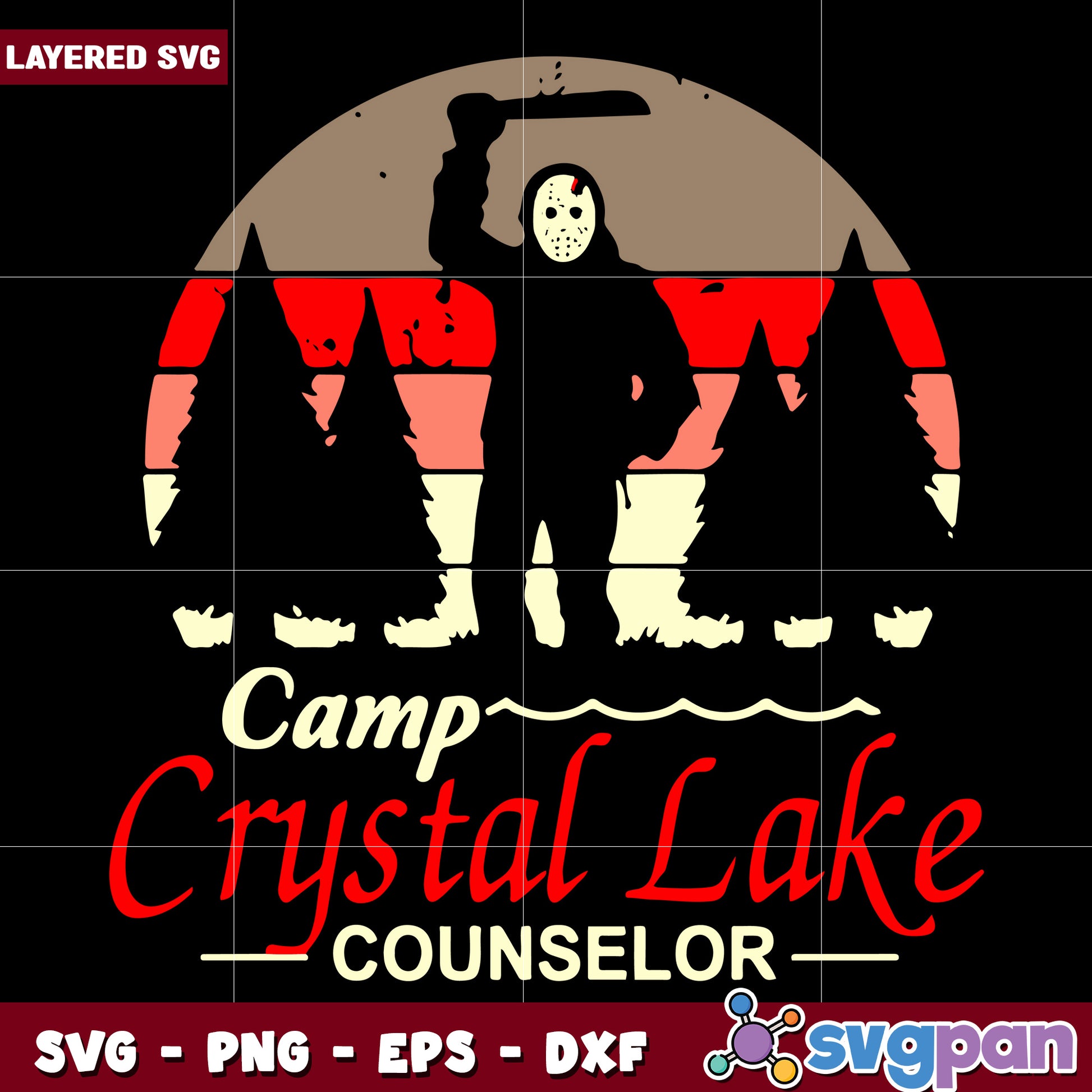 Camp crystal lake counselor svg, funny halloween svg, halloween quotes svg