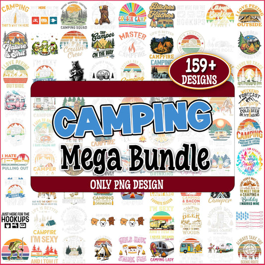 Camping fire png bundle