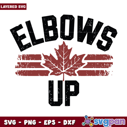 Canadian flag elbows up svg, canadian day svg, canadian flag svg