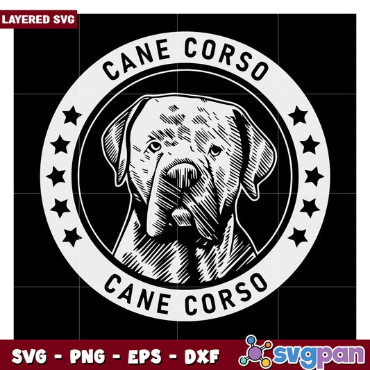 Cane Corso dog design SVG for crafting projects, perfect for pet lovers