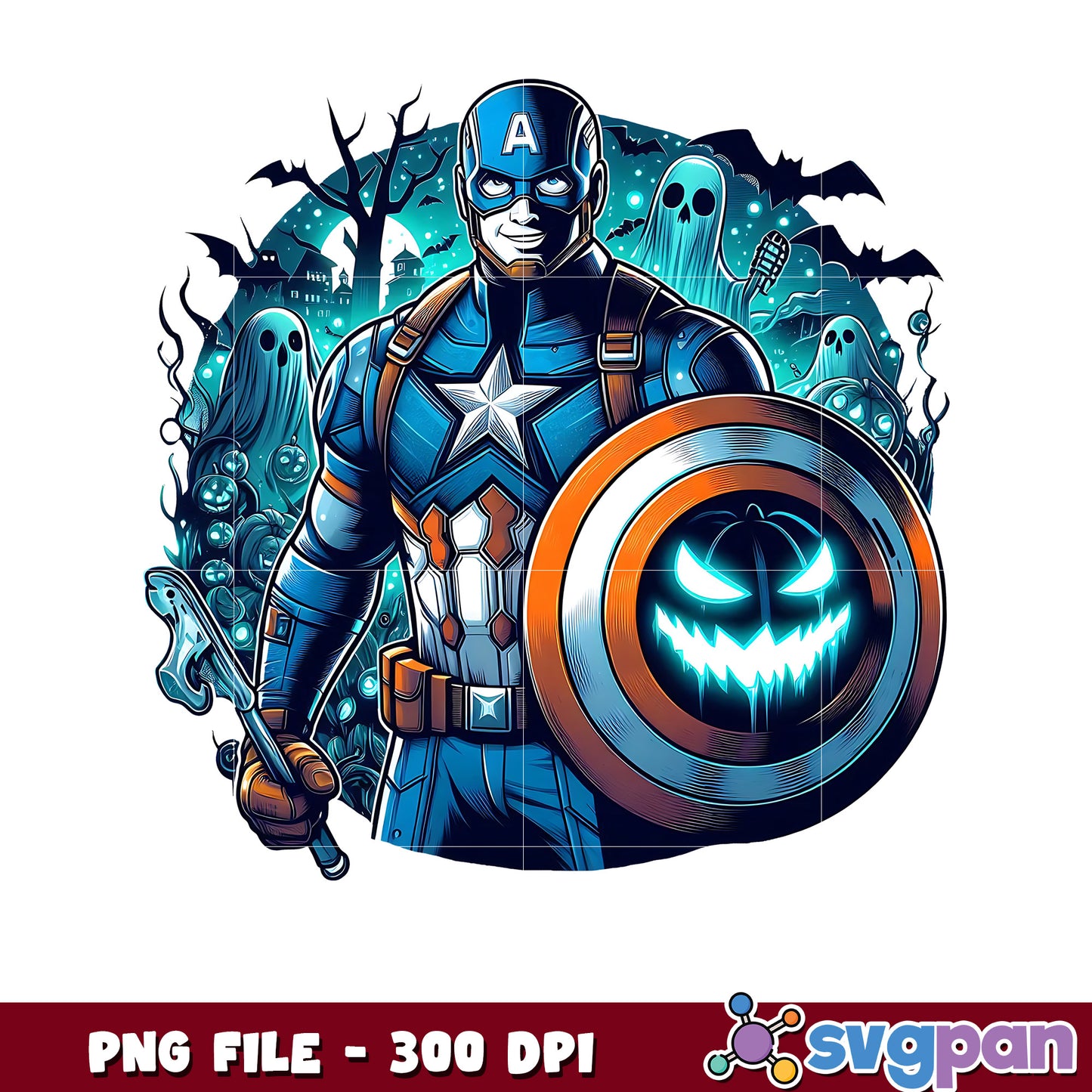 Captain america halloween png, happy halloween png, halloween avengers​ ​png
