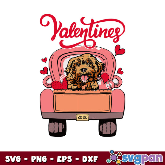 Car and dog valentines svg, valentine cars​ svg, dog valentines​ svg