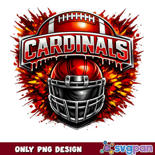 Cardinals Football Helmet Drip PNG, Football Team PNG, Sports PNG