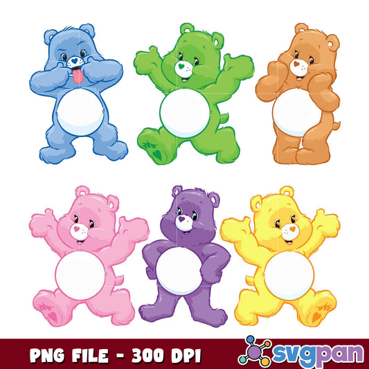 Care Bears PNG Bundle 300 DPI