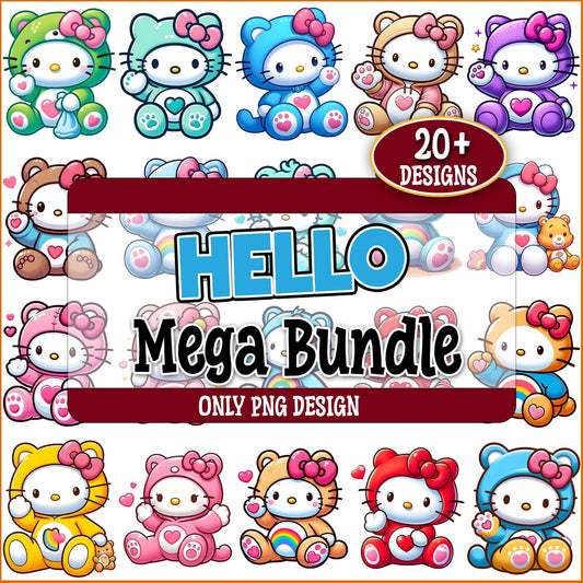 Care bear hello kitty png bundle