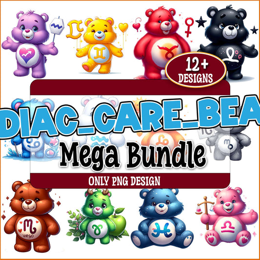 Care bear zodiac png bundle