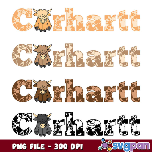 Carhartt Cow Bundle PNG 300 DPI