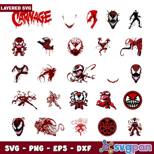 Carnage SVG Bundle 20 Layered Designs