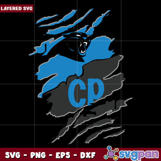 Carolina Panthers claws design svg, american football svg, nfl games svg 