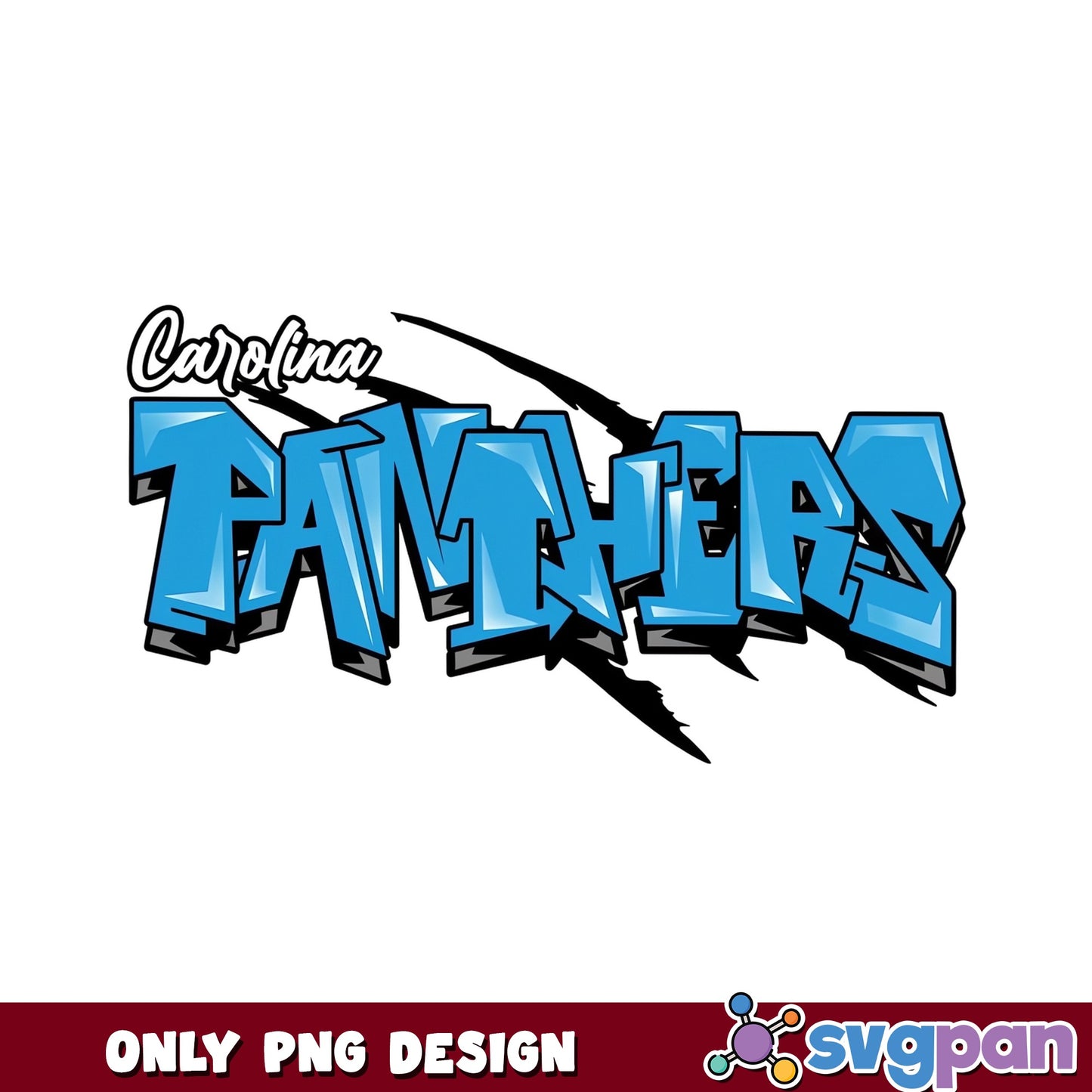 Carolina Panthers Graffiti PNG, Panthers Football PNG, NFL PNG