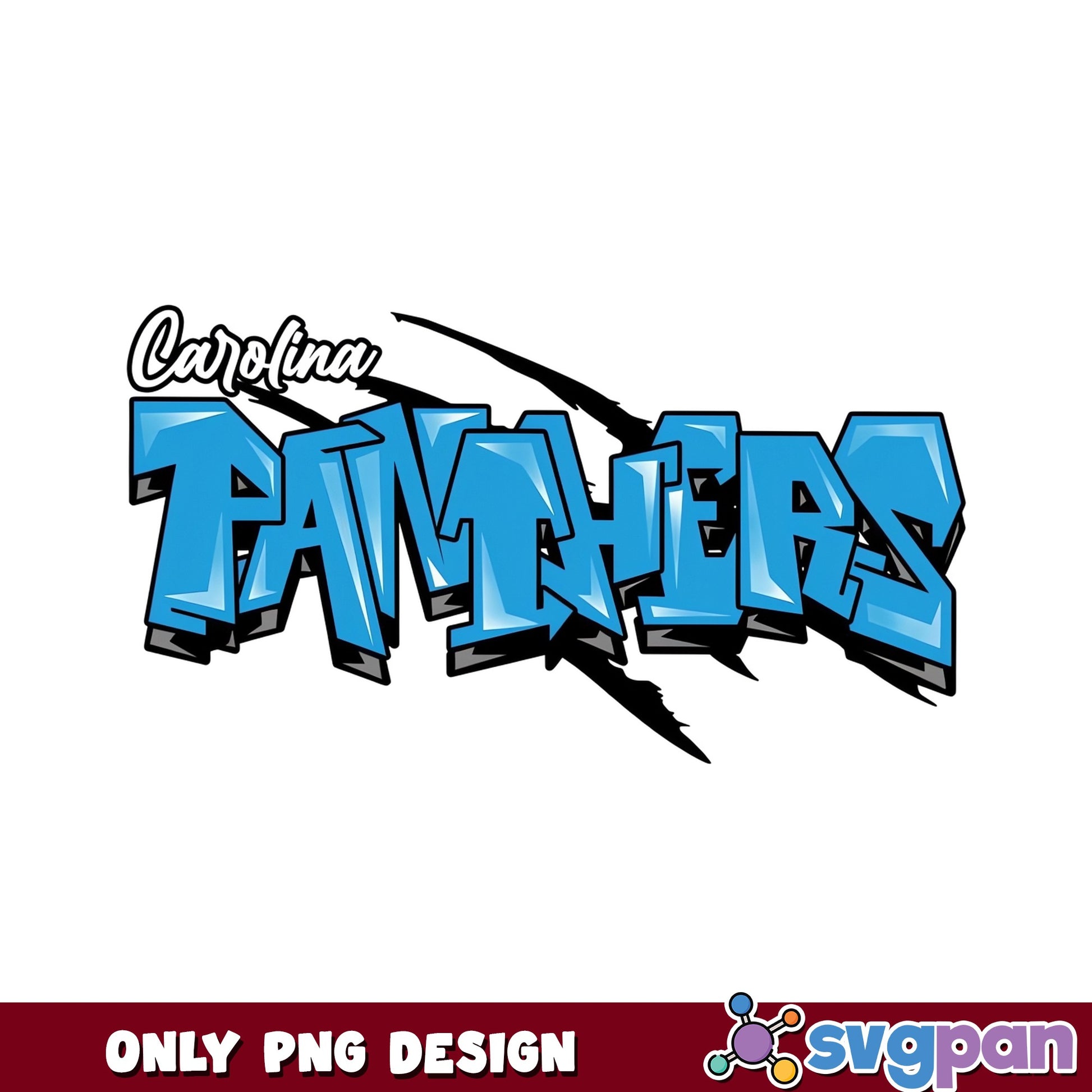 Carolina Panthers Graffiti PNG, Panthers Football PNG, NFL PNG