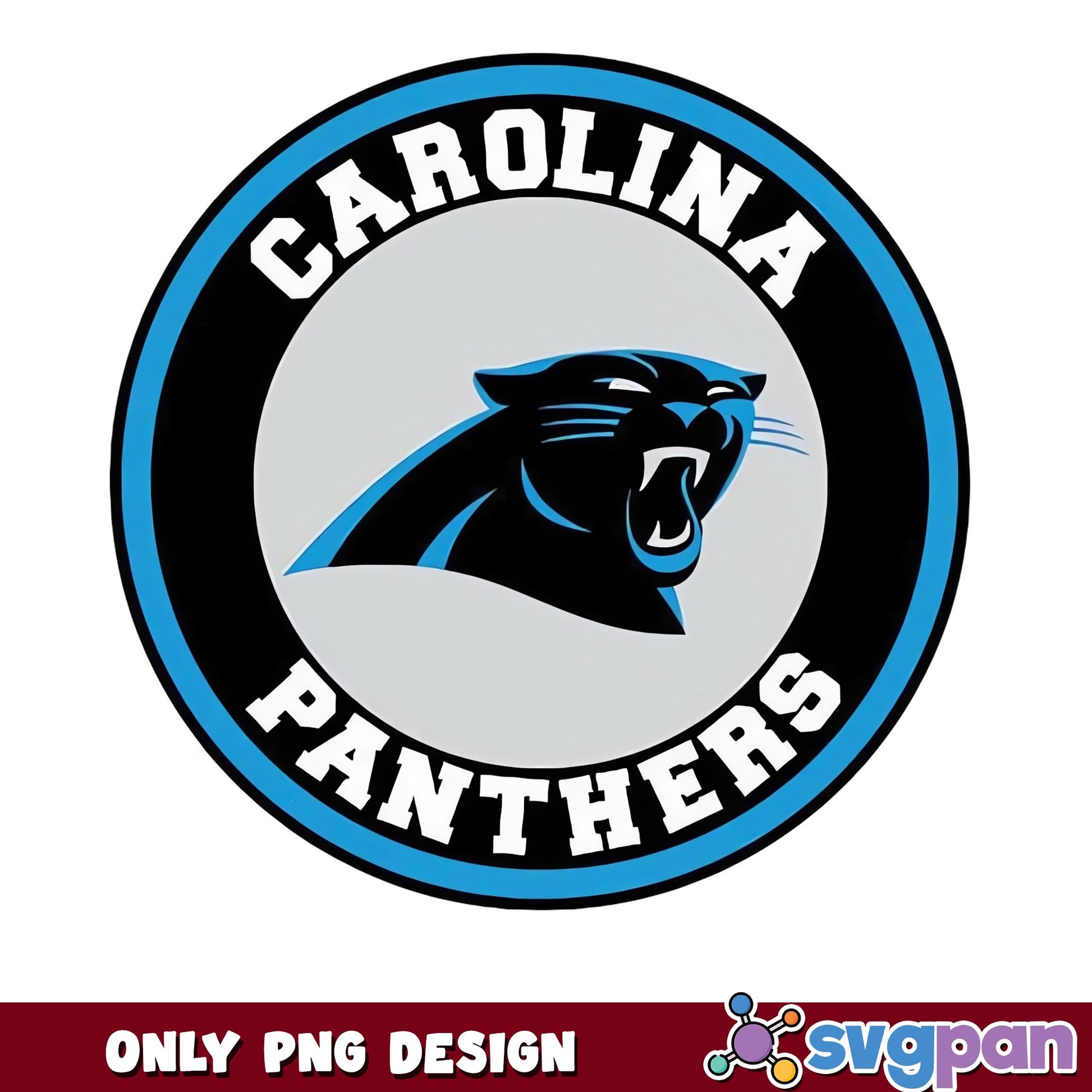Carolina Panthers PNG, NFL Football Team Logo, Cricut PNG