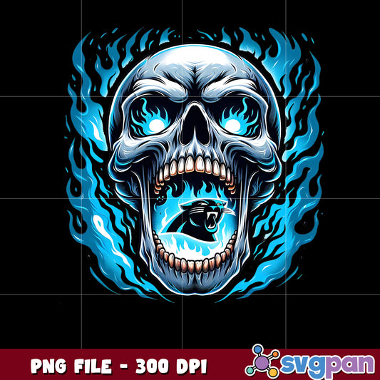 Carolina panthers burning skull png, super bowl 2025 png, american football league png