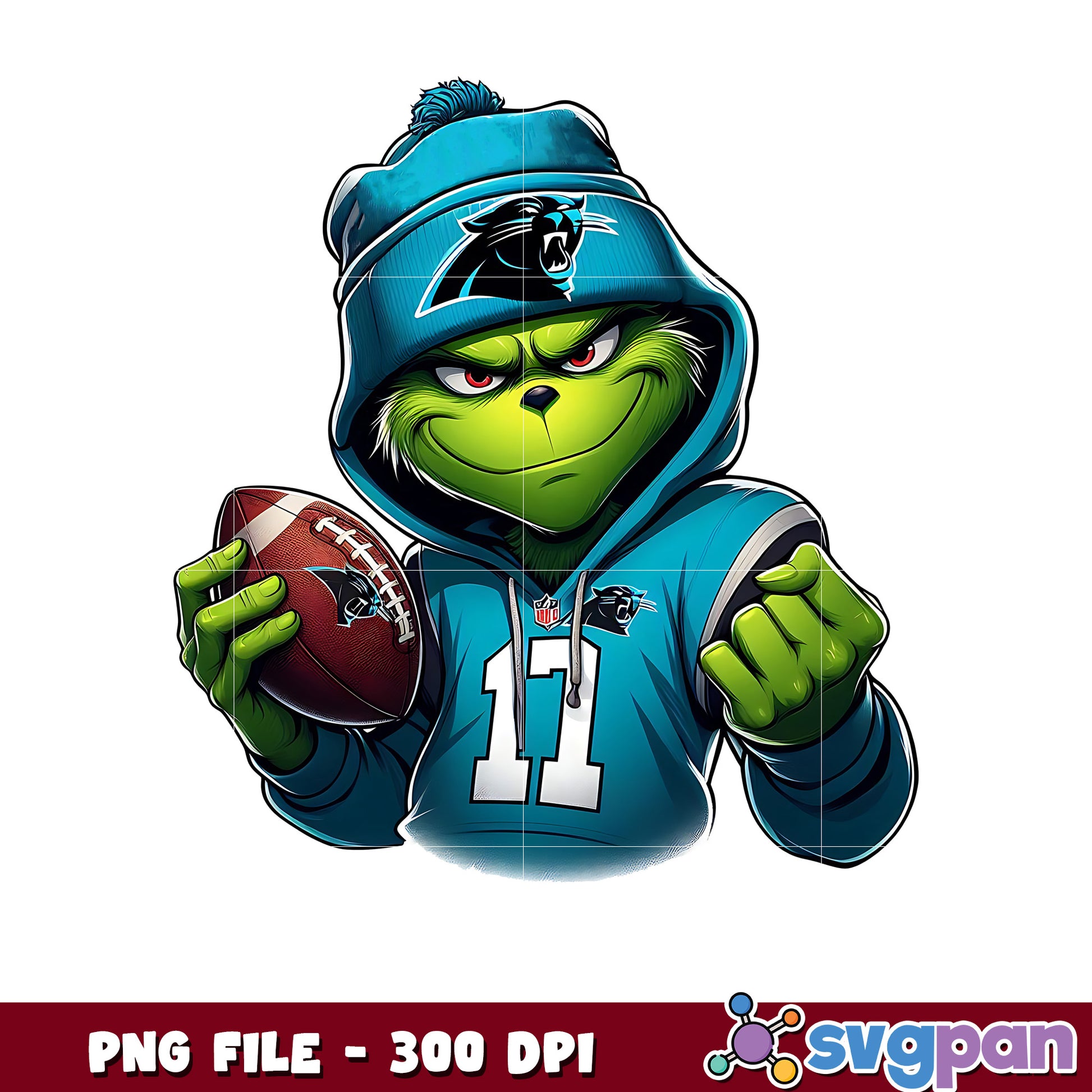 Carolina panthers grinch png, nfl picture png, nfl pre season png