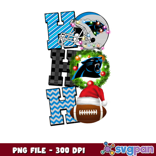Carolina panthers helmet hohoho png, nfl christmas games​ png, super bowl 2025