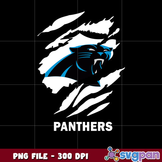 Carolina panthers logo design png, nfl panthers emblem png, black and blue panther png