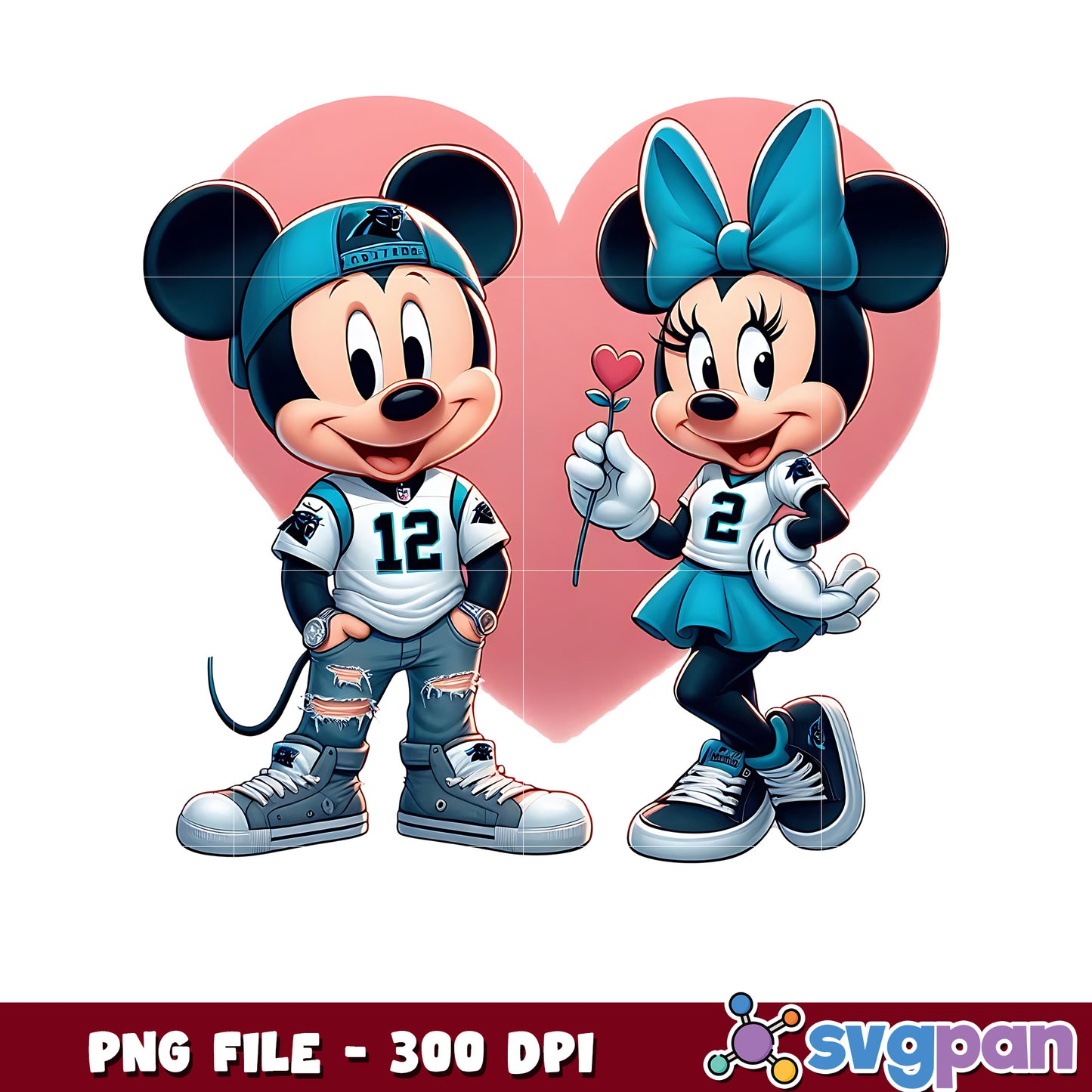 Carolina panthers mickey minnie png, nfl picture png, nfl pre season png