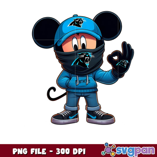 Carolina panthers mickey mouse png, mickey mouse nfl​ png, nfl games png