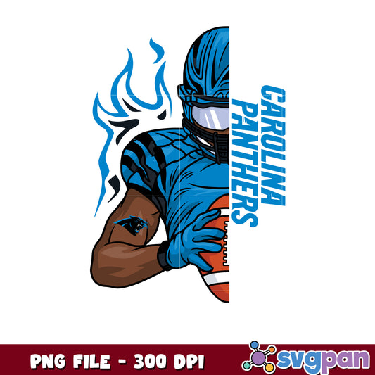 Carolina panthers nfl man player design png, american football league png, nfl teams png