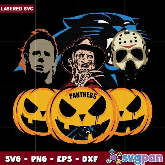 Carolina panthers pumpkins design svg, american football svg, nfl games svg