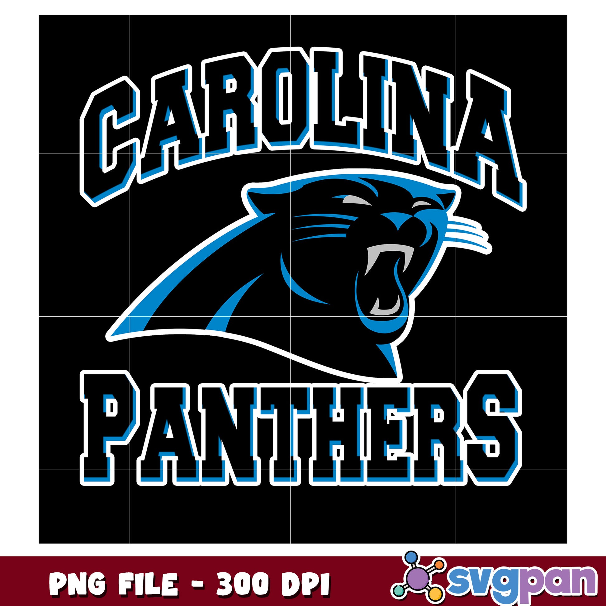 Carolina panthers team logo design png, nfl png, american football championship png