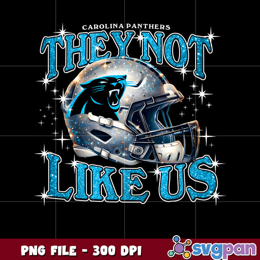 Carolina panthers they not like us helmet design png, american rugby png, nfl teams png
