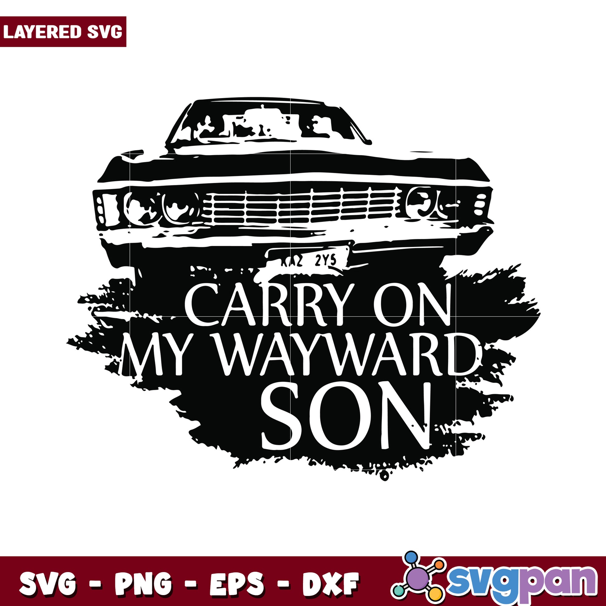 Carry On My Wayward Son SVG Design, Perfect for Craft Projects