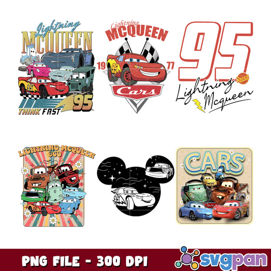 Cars Bundle PNG 300 DPI Lightning McQueen