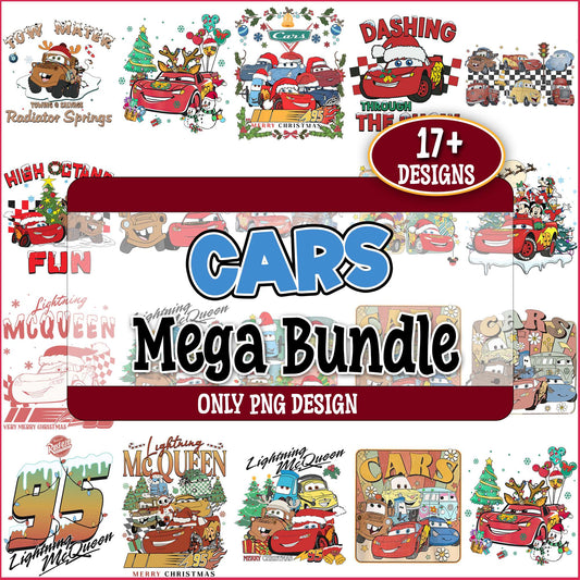 Cars Christmas Lightning McQueen png bundle