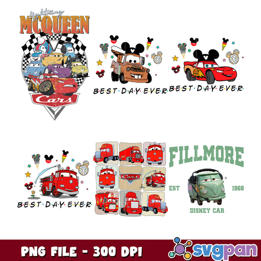 Cars Disney Bundle PNG 300 DPI