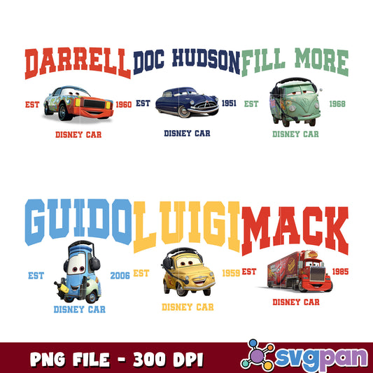Cars Disney PNG Bundle 300 DPI