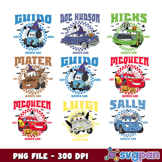 Cars Halloween Bundle PNG 300 DPI