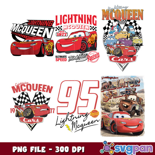Cars Lightning McQueen PNG Bundle