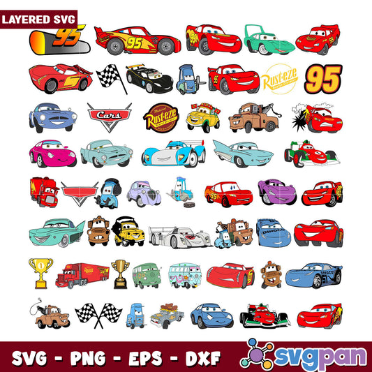 Cars SVG Bundle Layered Designs for Cricut
