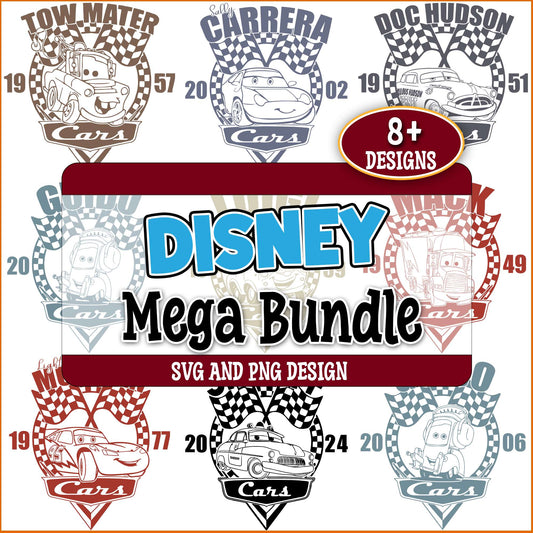 Cars disney original svg bundle