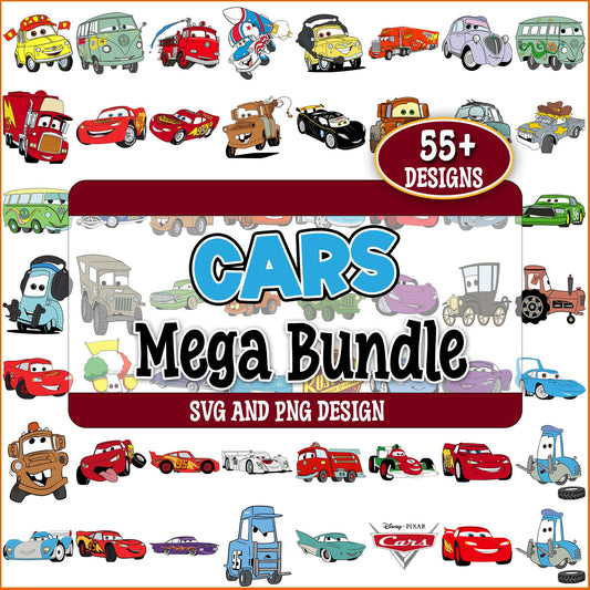 Cars mcqueen design svg bundle