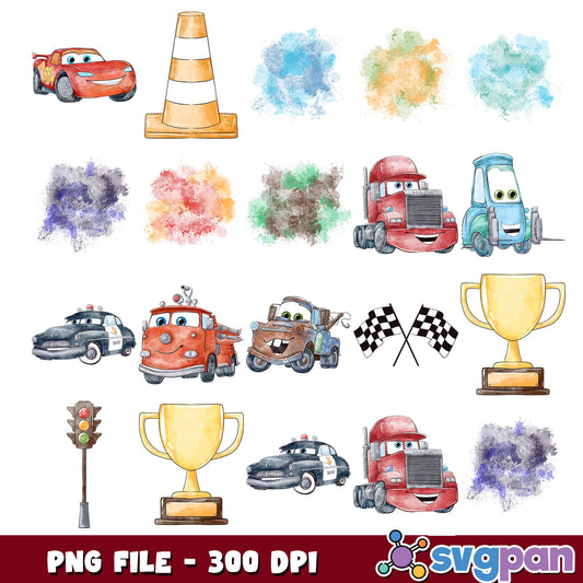 Cars pixar stuff png bundle