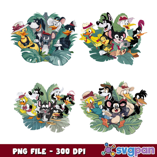 Cartoon Animals PNG Bundle 300 DPI