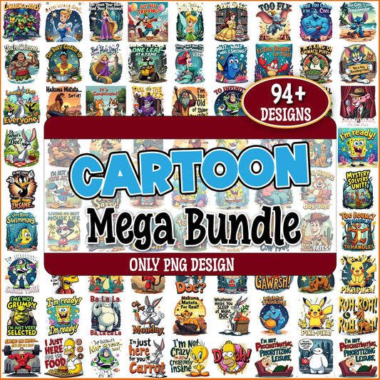 Cartoons funny quotes png bundle