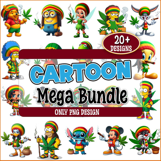 Cartoons get high png bundle