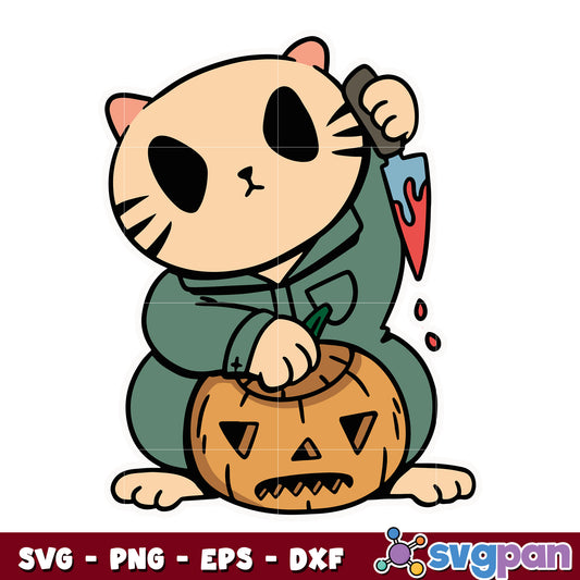 Cat Killer Halloween logo png