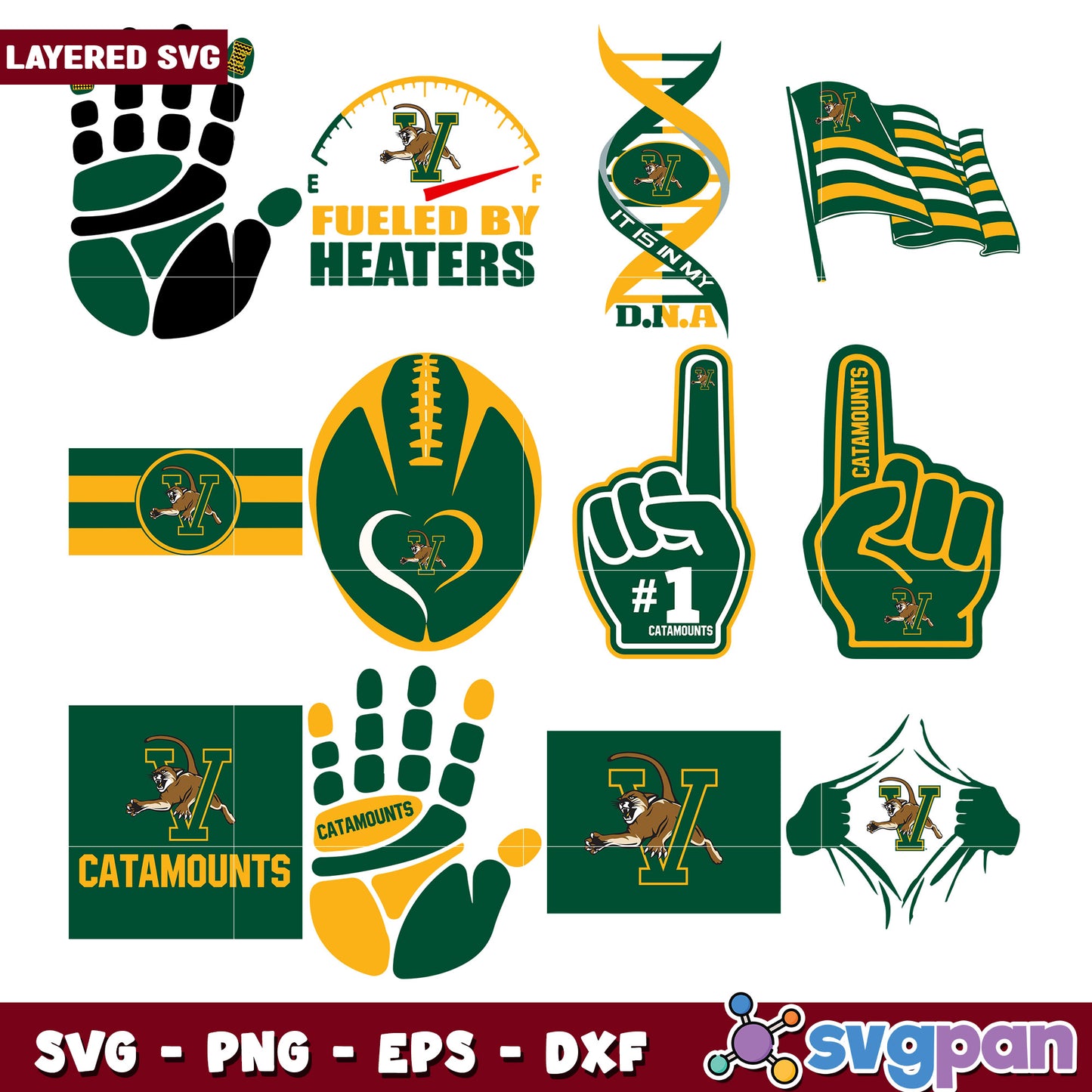 Catamounts SVG Bundle Layered Designs