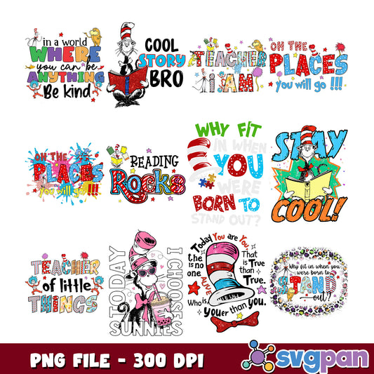 Cat in the Hat SVG Bundle PNG Files