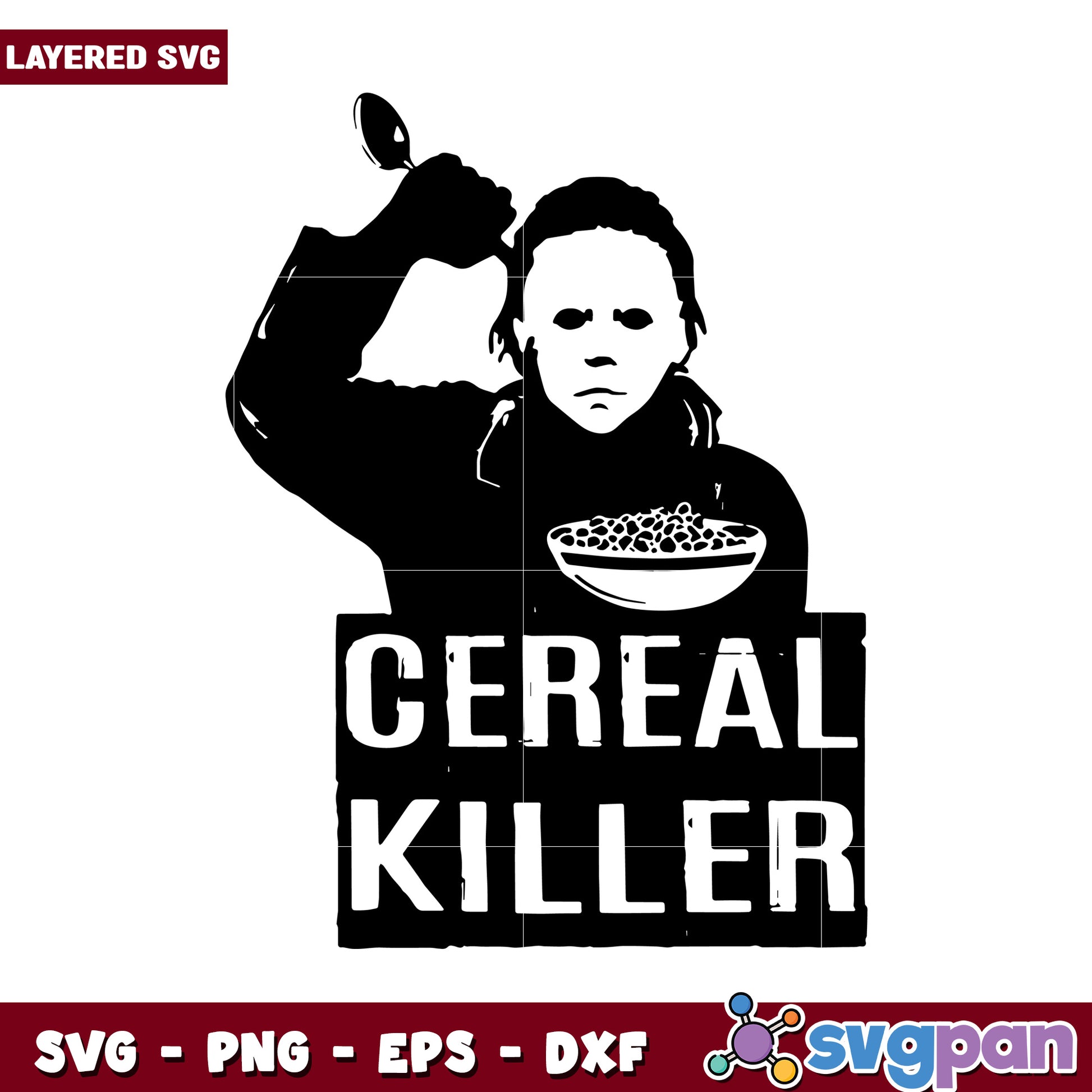 Cereal Killer SVG Design, Perfect for Halloween Crafts and Projects