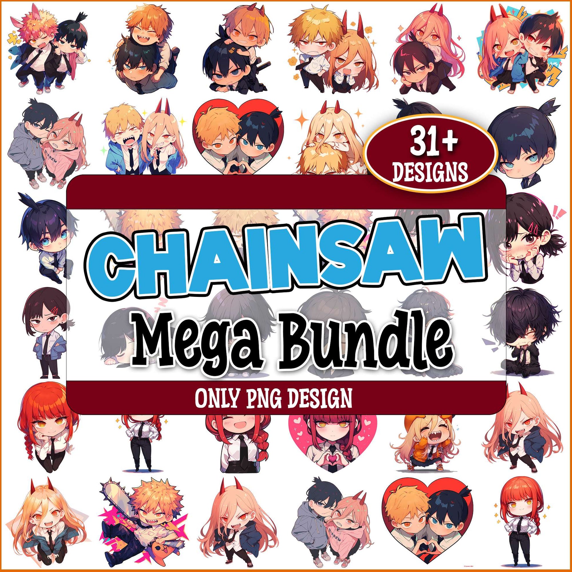 Chainsaw Man chibi png bundle
